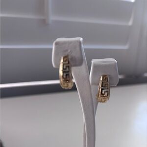 SOLD!   14K Yellow Gold Greek Key Earrings, 4G